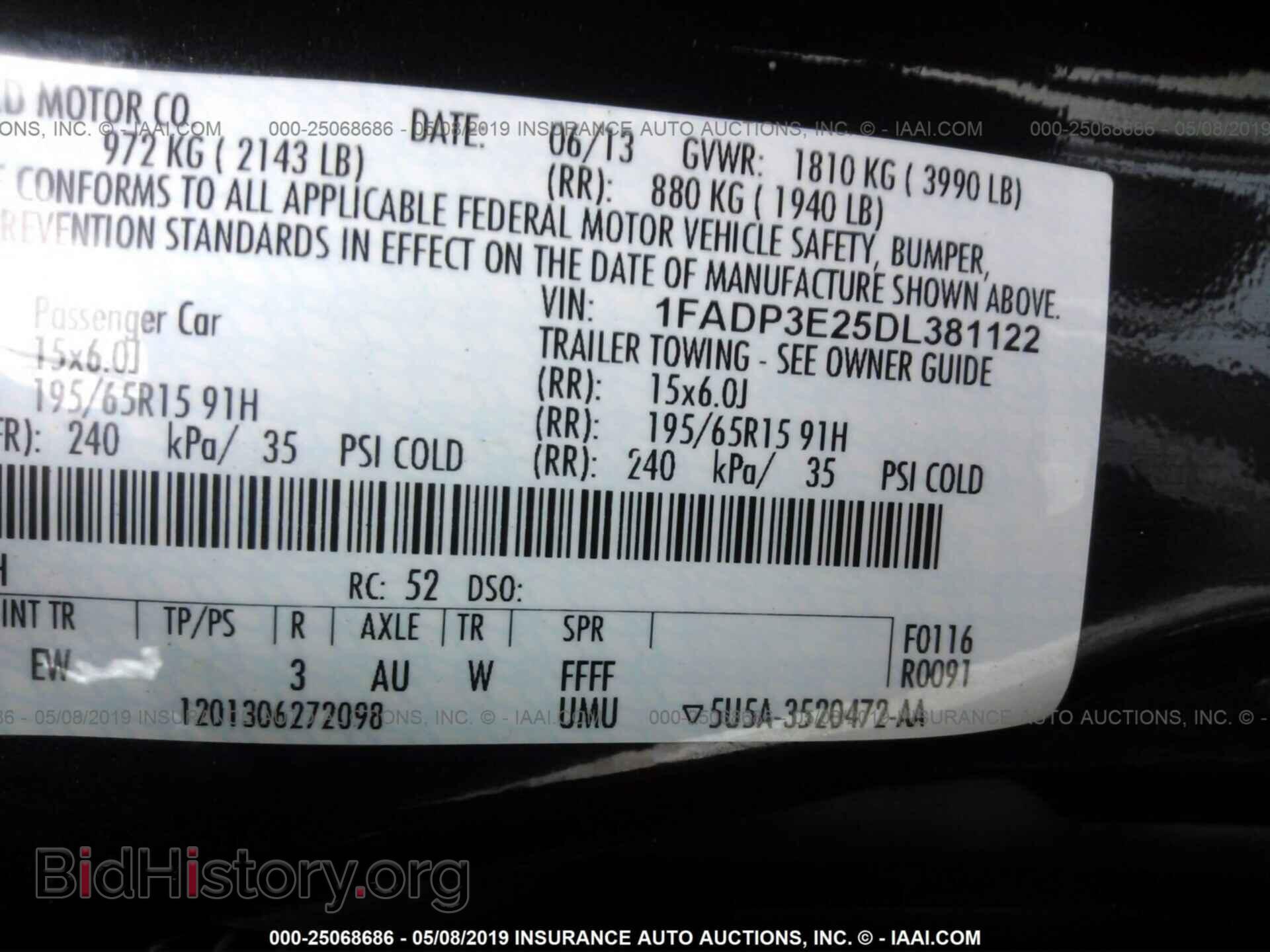 2013 FORD FOCUS - VIN: 1FADP3E25DL381122 - Photo 9