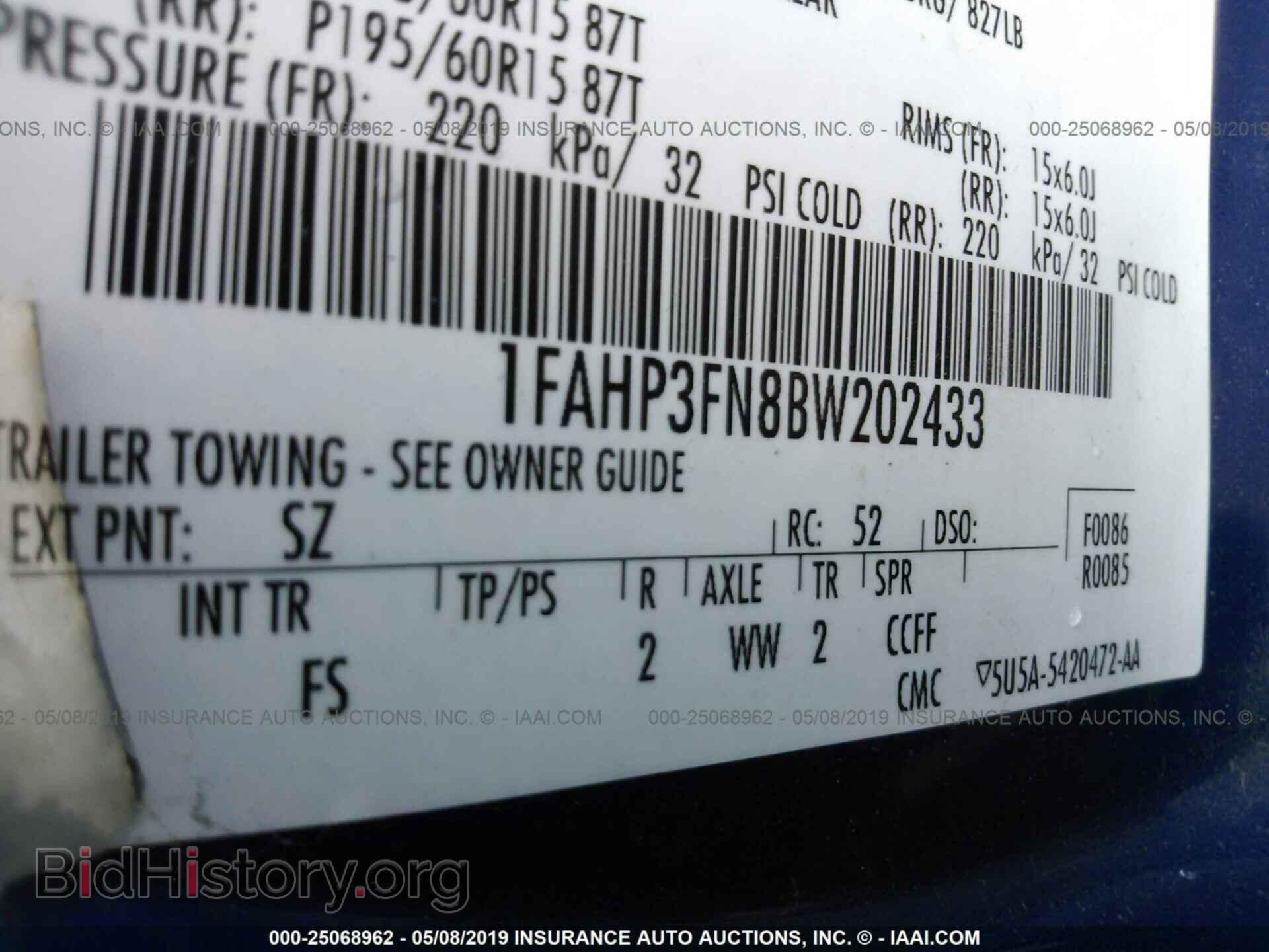 2011 FORD FOCUS - VIN: 1FAHP3FN8BW202433 - Фото 9