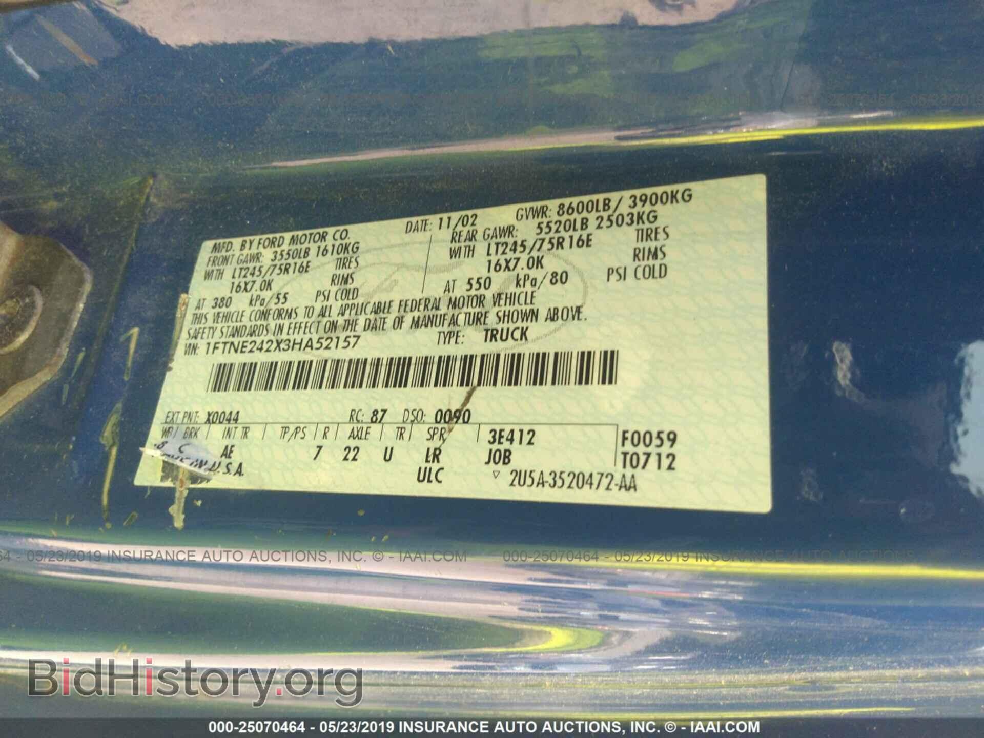 2003 FORD ECONOLINE - VIN: 1FTNE242X3HA52157 - Photo 9
