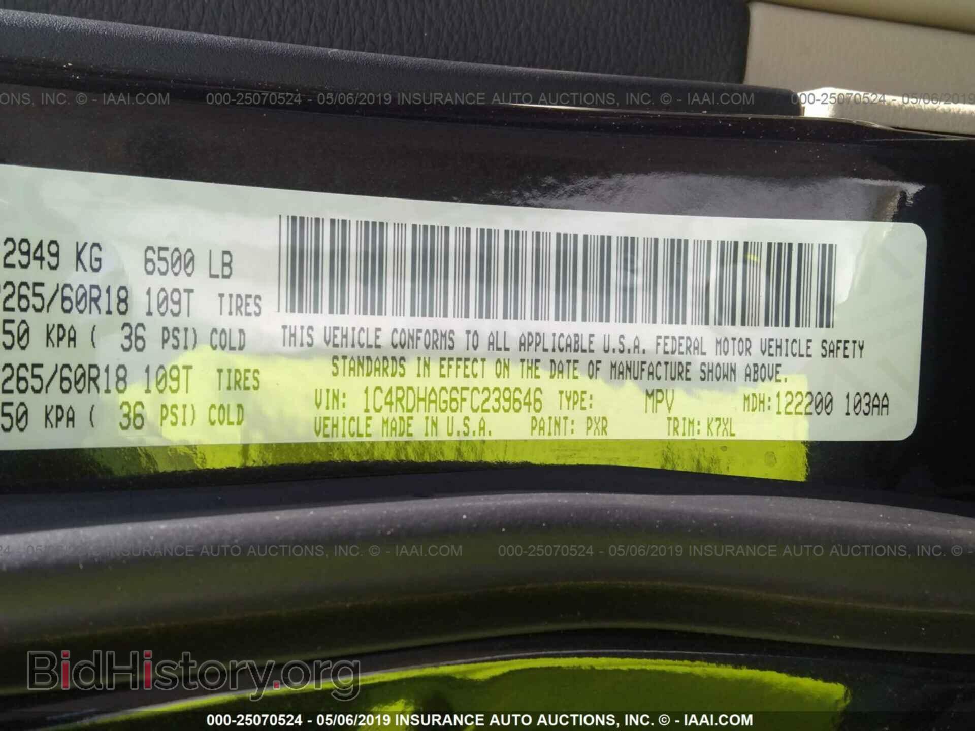2015 DODGE DURANGO - VIN: 1C4RDHAG6FC239646 - Фото 9