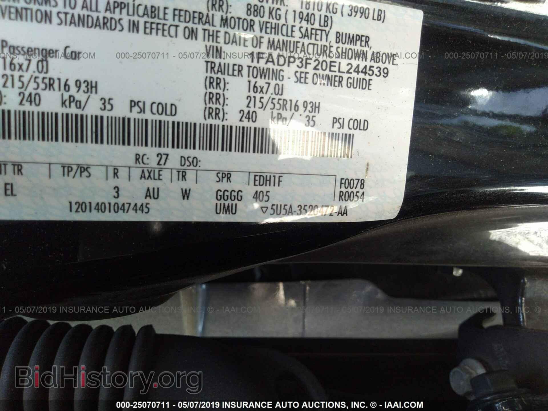 2014 FORD FOCUS - VIN: 1FADP3F20EL244539 - Photo 9