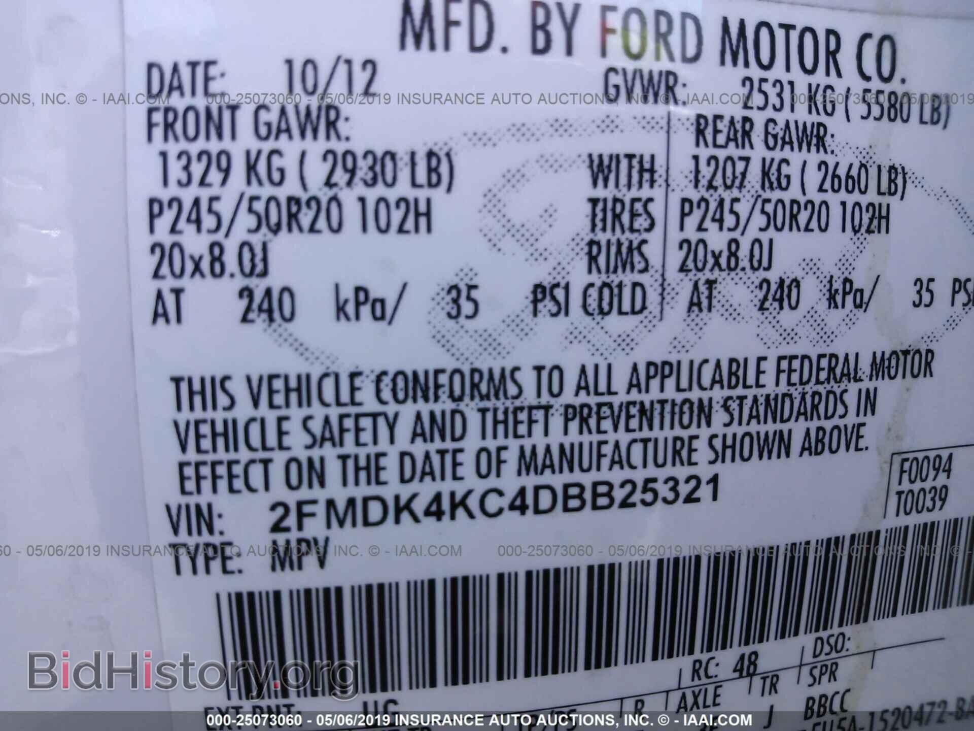 2013 FORD EDGE - VIN: 2FMDK4KC4DBB25321 - Photo 9