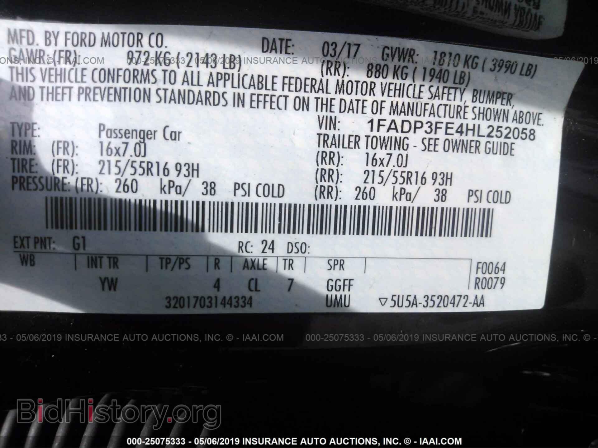 2017 FORD FOCUS - VIN: 1FADP3FE4HL252058 - Фото 9