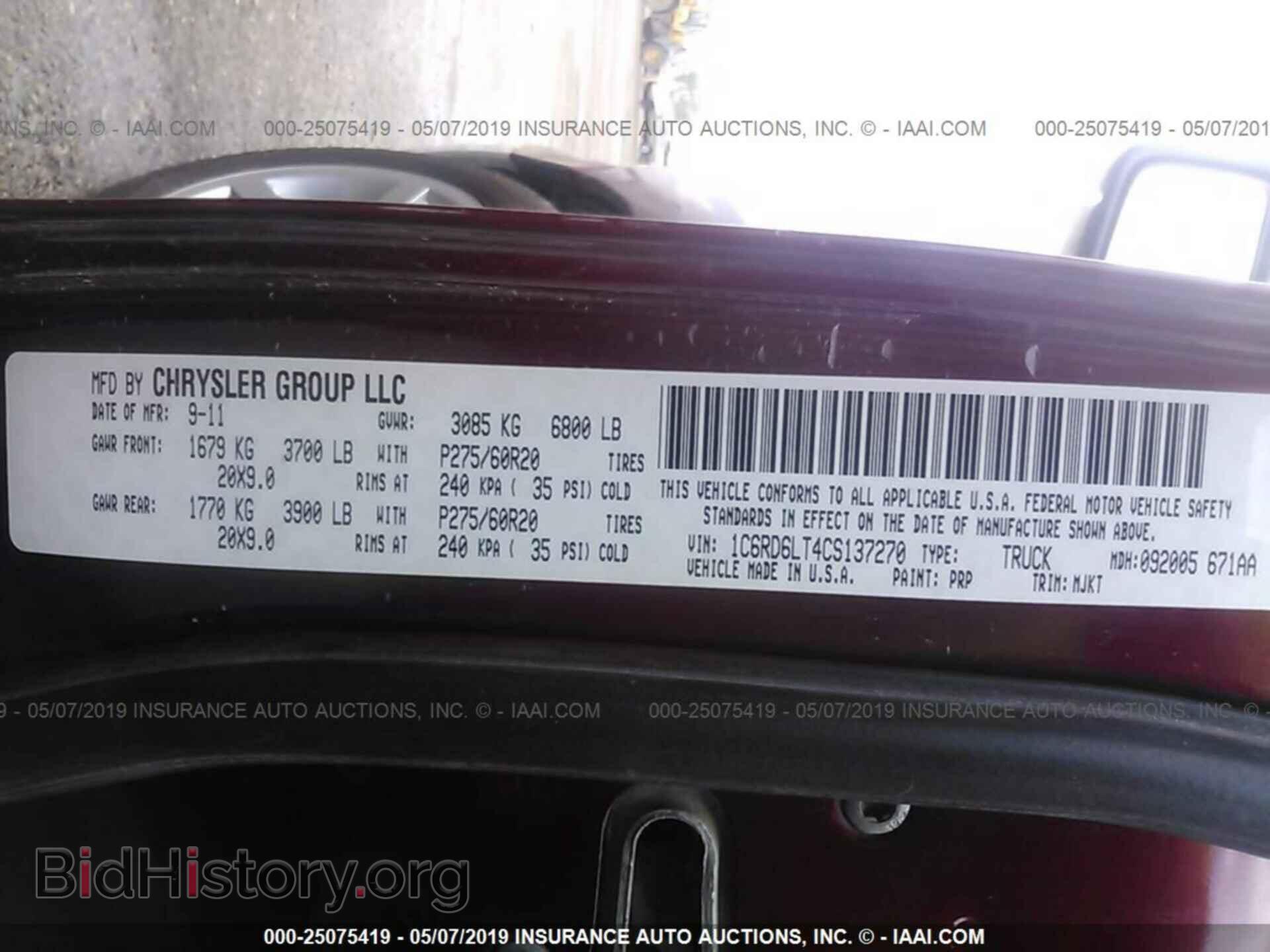 2012 DODGE RAM 1500 - VIN: 1C6RD6LT4CS137270 - Photo 9