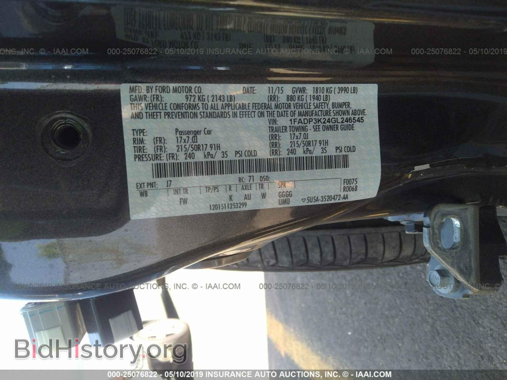 2016 FORD FOCUS - VIN: 1FADP3K24GL246545 - Фото 9