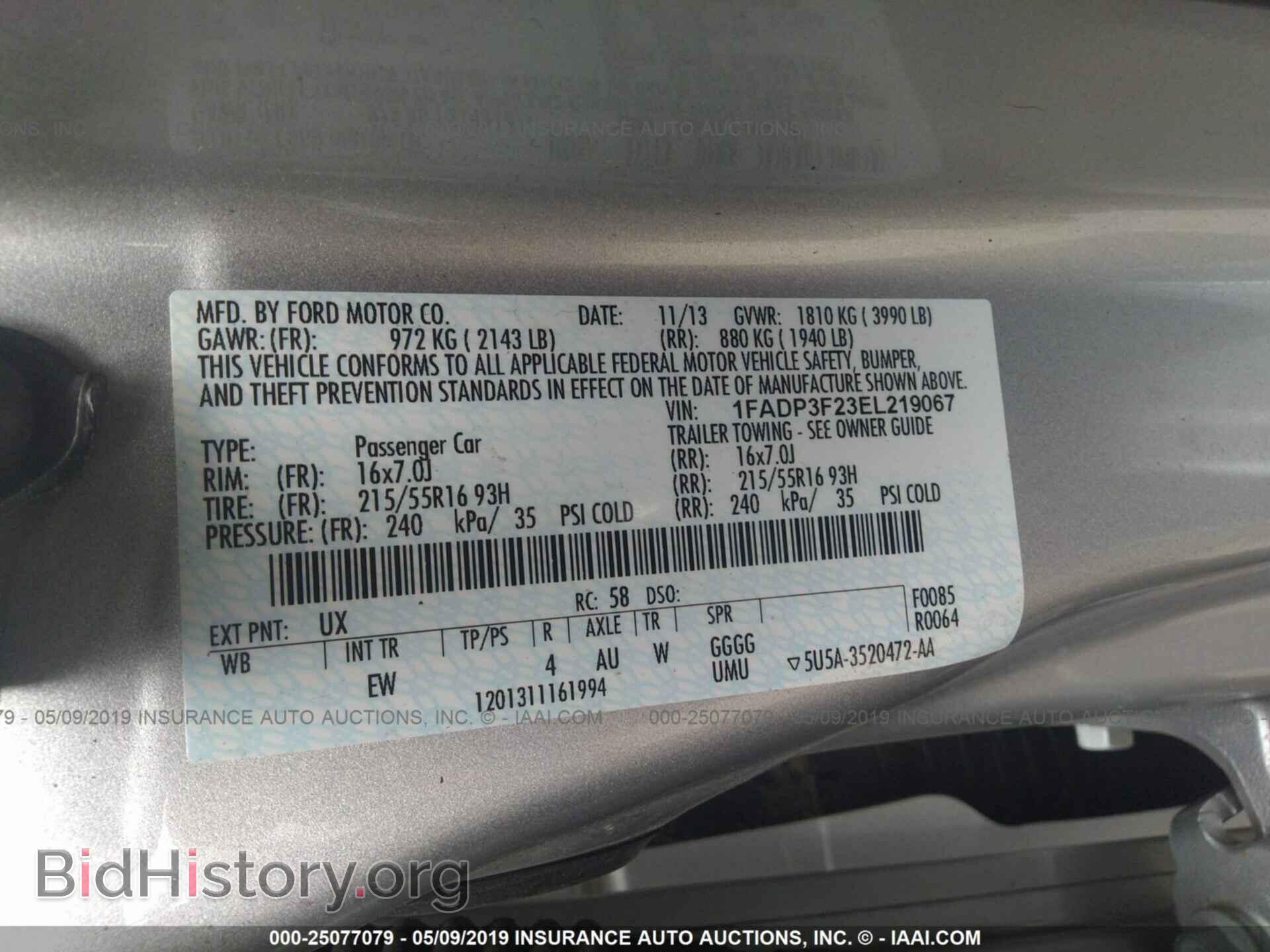 2014 FORD FOCUS - VIN: 1FADP3F23EL219067 - Photo 9