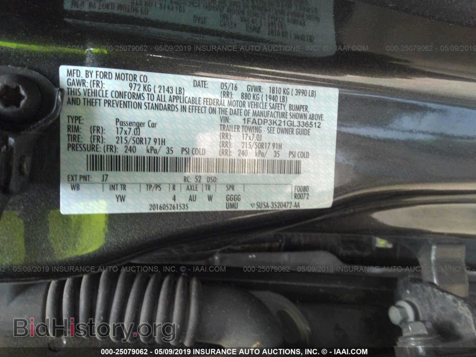 2016 FORD FOCUS - VIN: 1FADP3K21GL336512 - Photo 9
