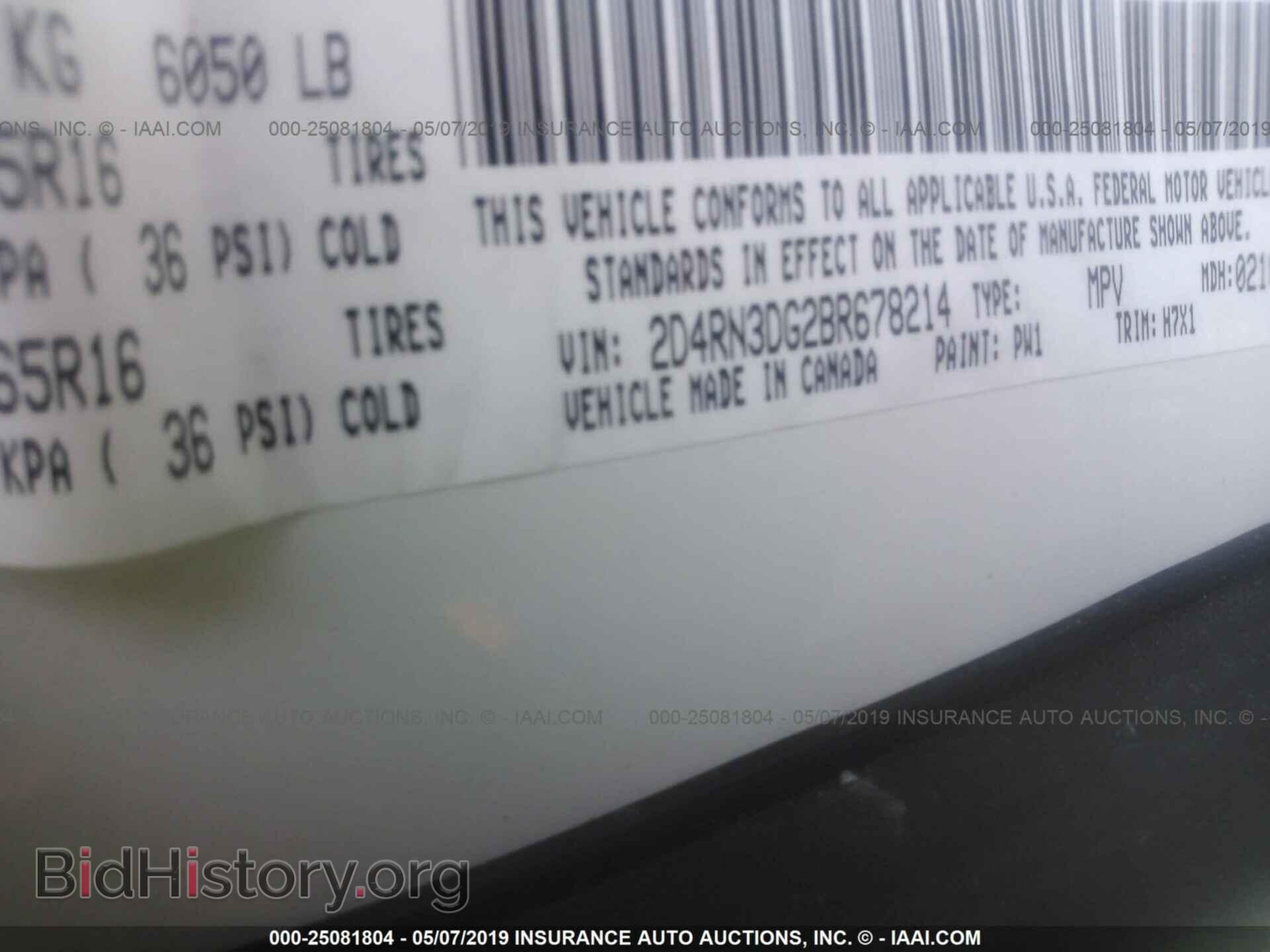 2011 DODGE GRAND CARAVAN - VIN: 2D4RN3DG2BR678214 - Photo 9