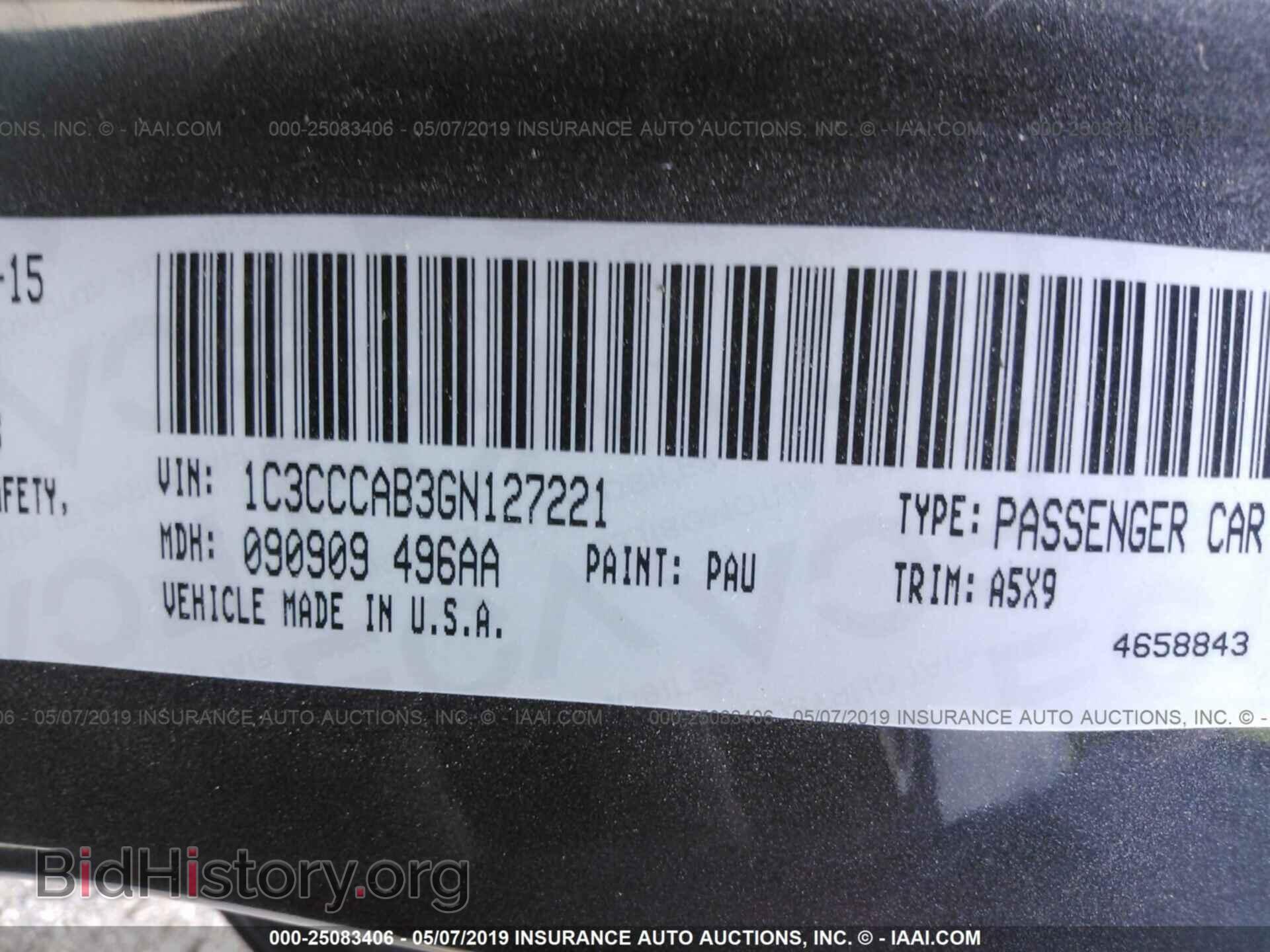 2016 CHRYSLER 200 - VIN: 1C3CCCAB3GN127221 - Photo 9