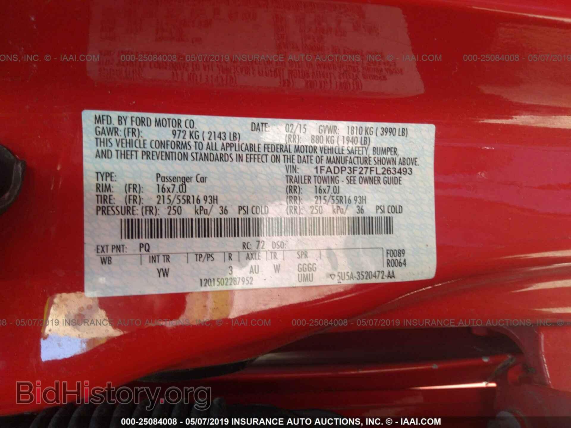 2015 FORD FOCUS - VIN: 1FADP3F27FL263493 - Фото 9