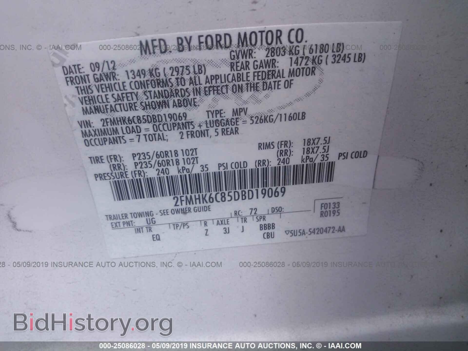 2013 FORD FLEX - VIN: 2FMHK6C85DBD19069 - Photo 9