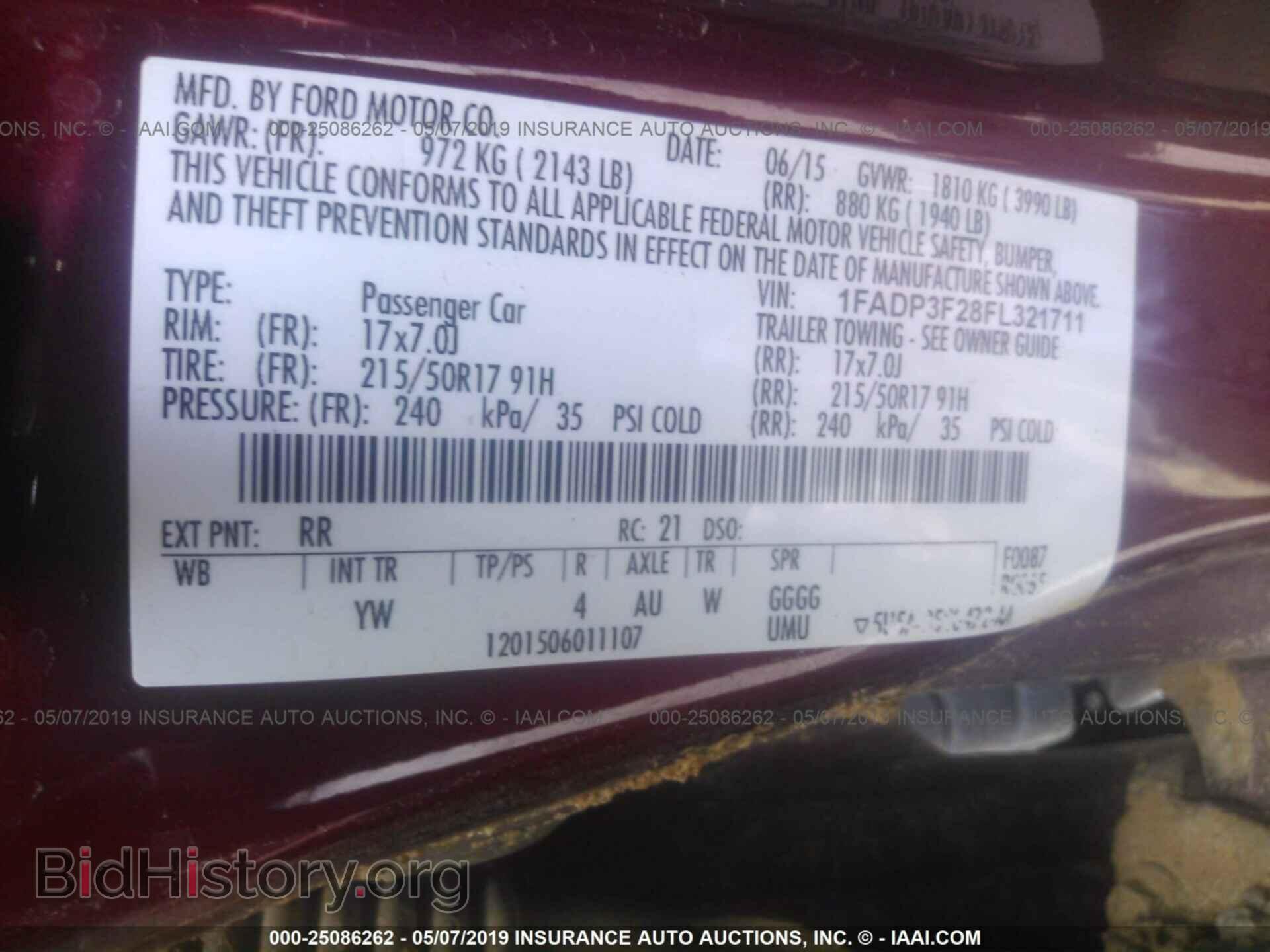 2015 FORD FOCUS - VIN: 1FADP3F28FL321711 - Фото 9