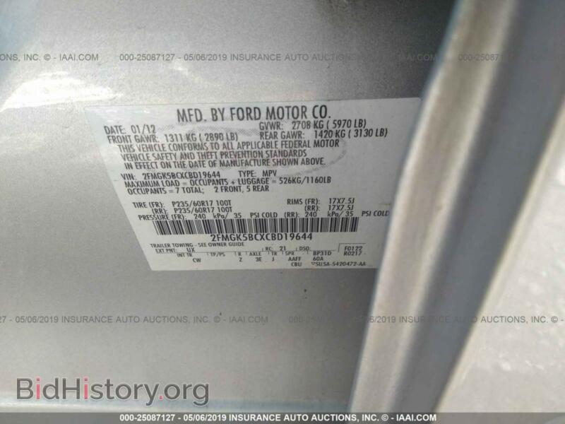 2012 Ford FLEX (VIN 2FMGK5BCXCBD19644) — photo 9 of 10