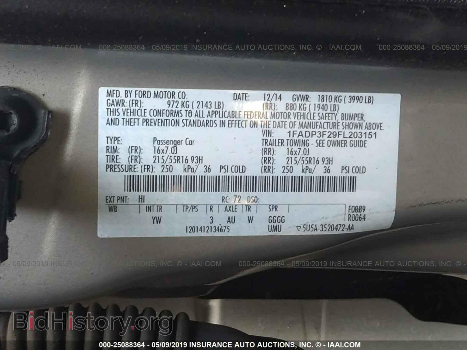 2015 FORD FOCUS - VIN: 1FADP3F29FL203151 - Фото 9