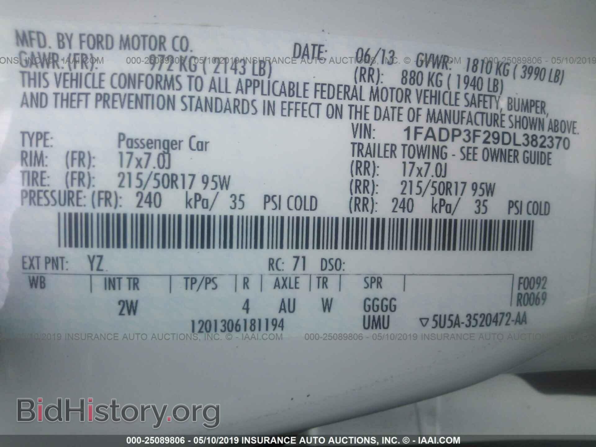2013 FORD FOCUS - VIN: 1FADP3F29DL382370 - Photo 9
