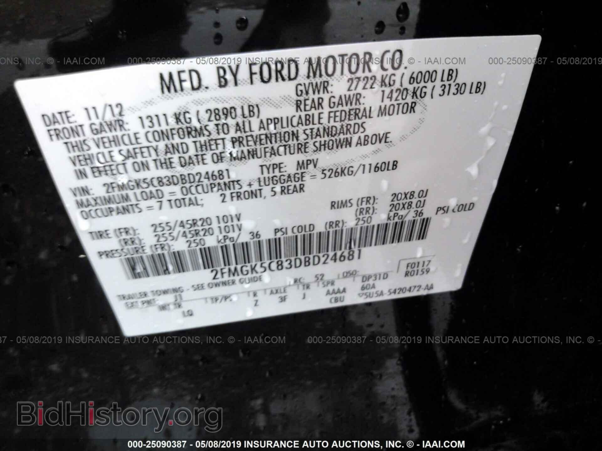 2013 FORD FLEX - VIN: 2FMGK5C83DBD24681 - Photo 9