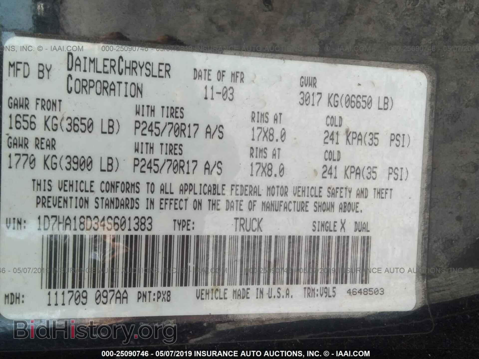 2004 DODGE RAM 1500 - VIN: 1D7HA18D34S601383 - Photo 9