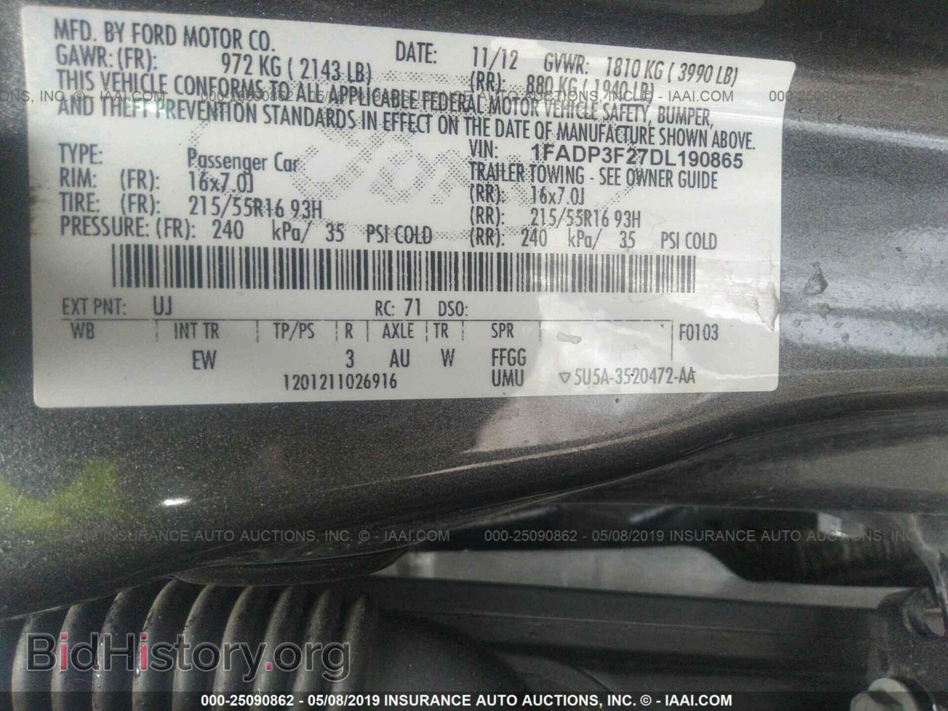 2013 FORD FOCUS - VIN: 1FADP3F27DL190865 - Photo 9