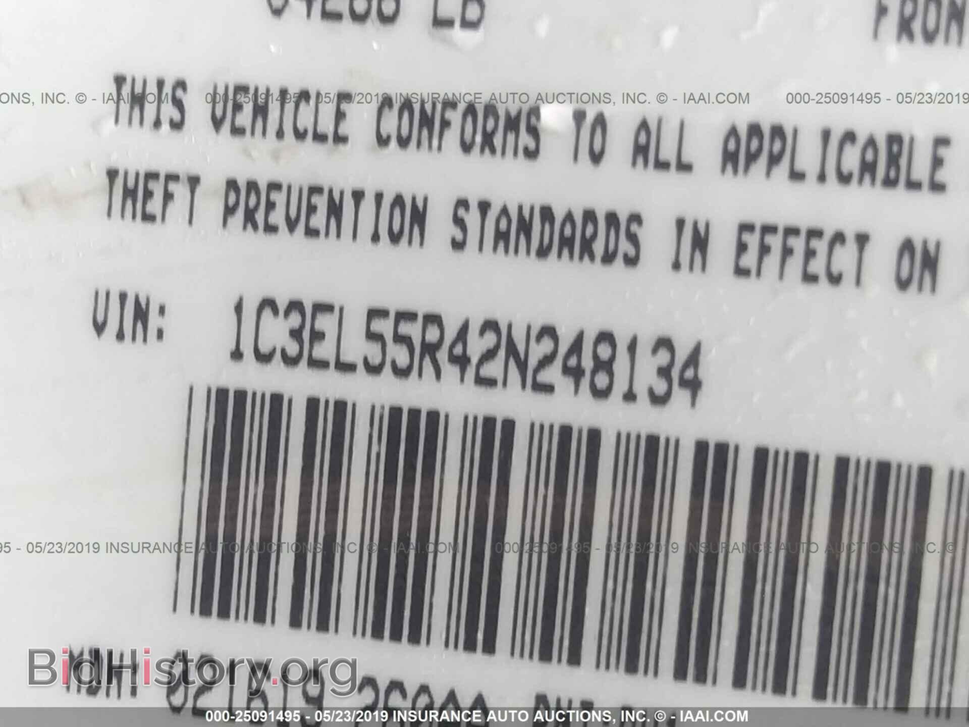 2002 CHRYSLER SEBRING - VIN: 1C3EL55R42N248134 - Фото 9