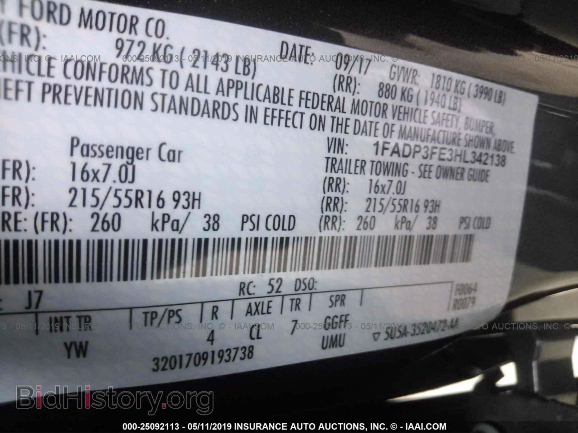 2017 FORD FOCUS - VIN: 1FADP3FE3HL342138 - Photo 9
