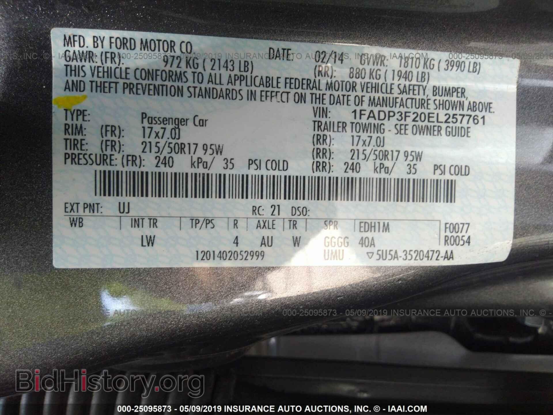 2014 FORD FOCUS - VIN: 1FADP3F20EL257761 - Photo 9
