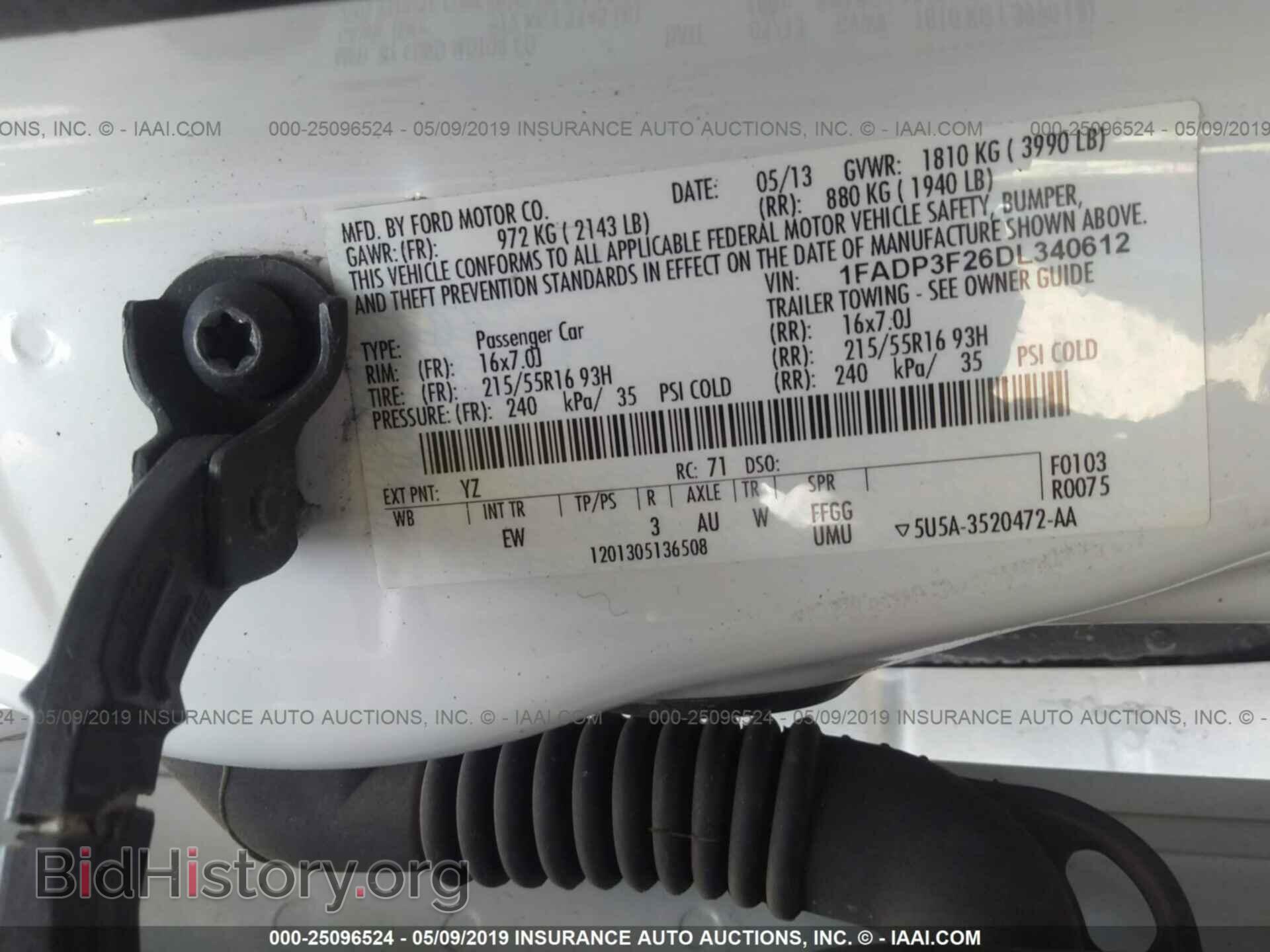 2013 FORD FOCUS - VIN: 1FADP3F26DL340612 - Фото 9