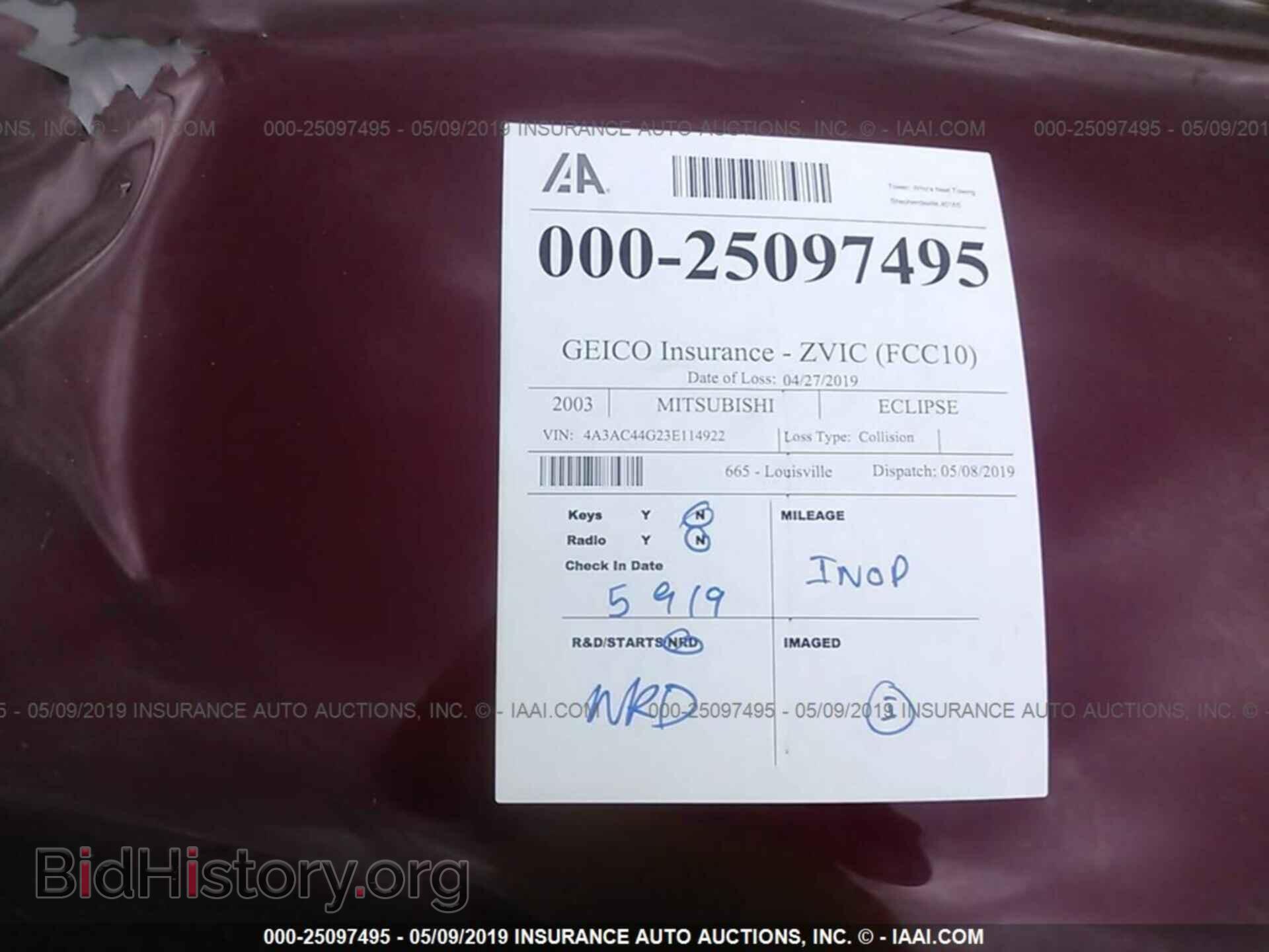 2003 MITSUBISHI ECLIPSE - VIN: 4A3AC44G23E114922 - Photo 7
