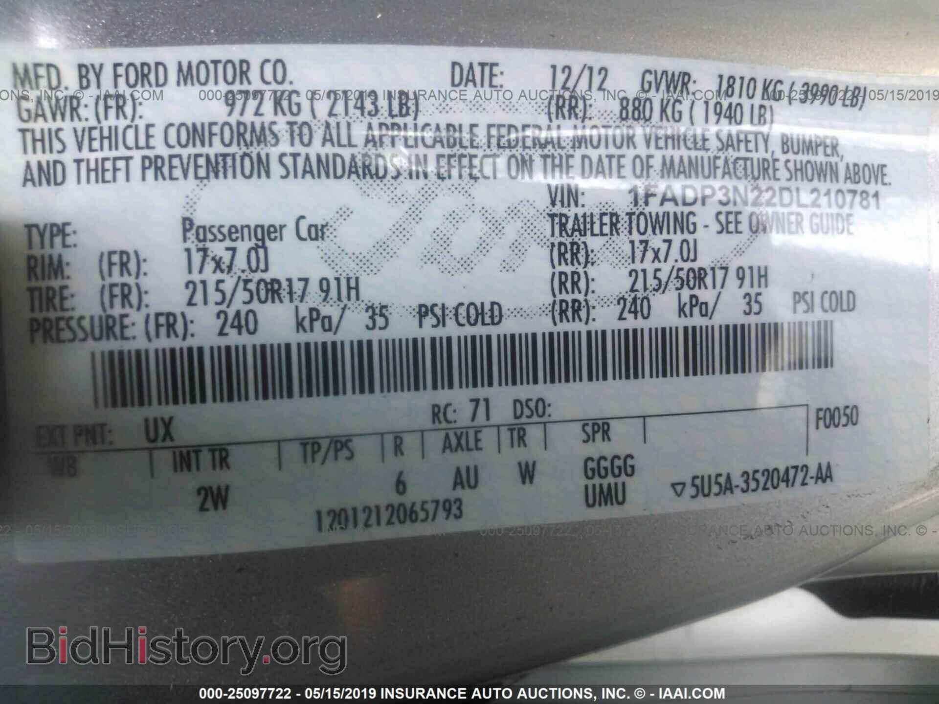 2013 FORD FOCUS - VIN: 1FADP3N22DL210781 - Photo 9