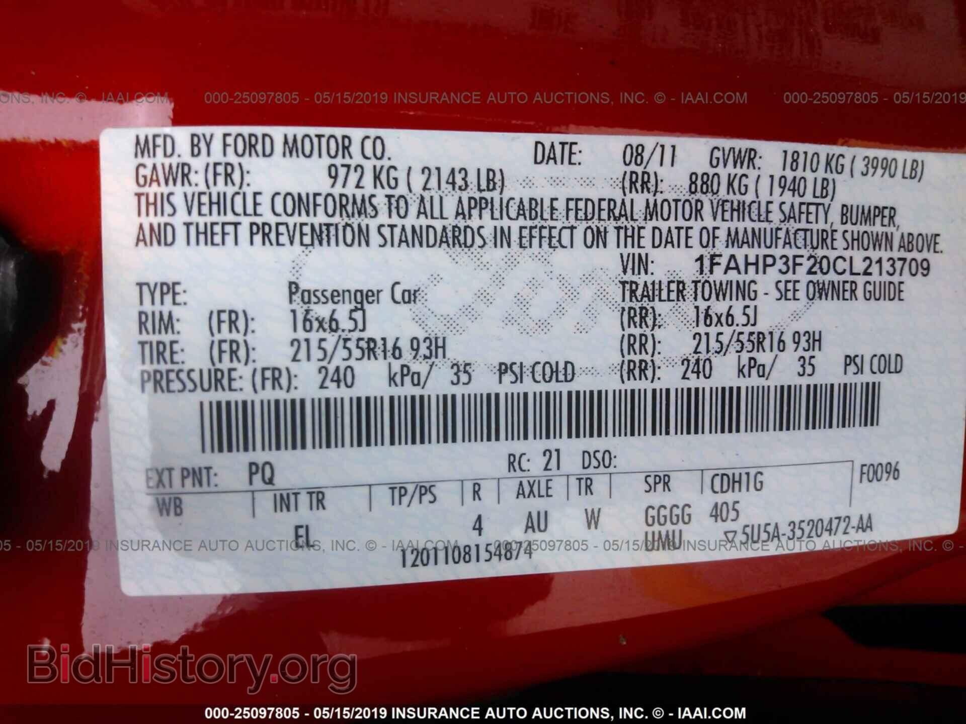 2012 FORD FOCUS - VIN: 1FAHP3F20CL213709 - Photo 9