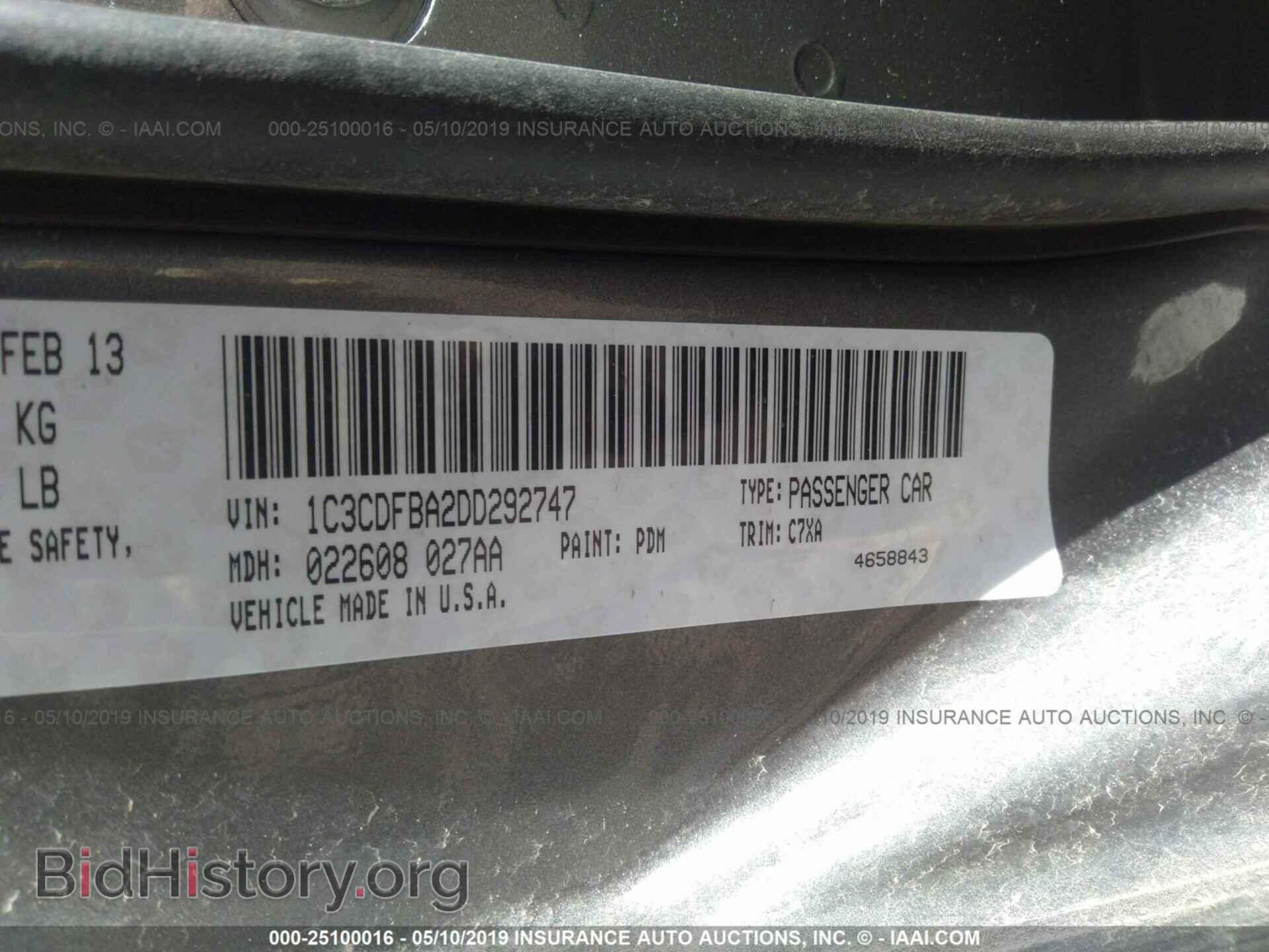 2013 DODGE DART - VIN: 1C3CDFBA2DD292747 - Фото 9