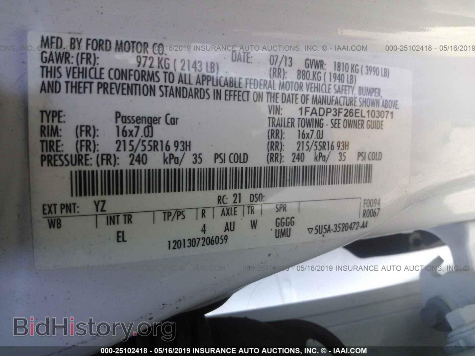2014 FORD FOCUS - VIN: 1FADP3F26EL103071 - Photo 9