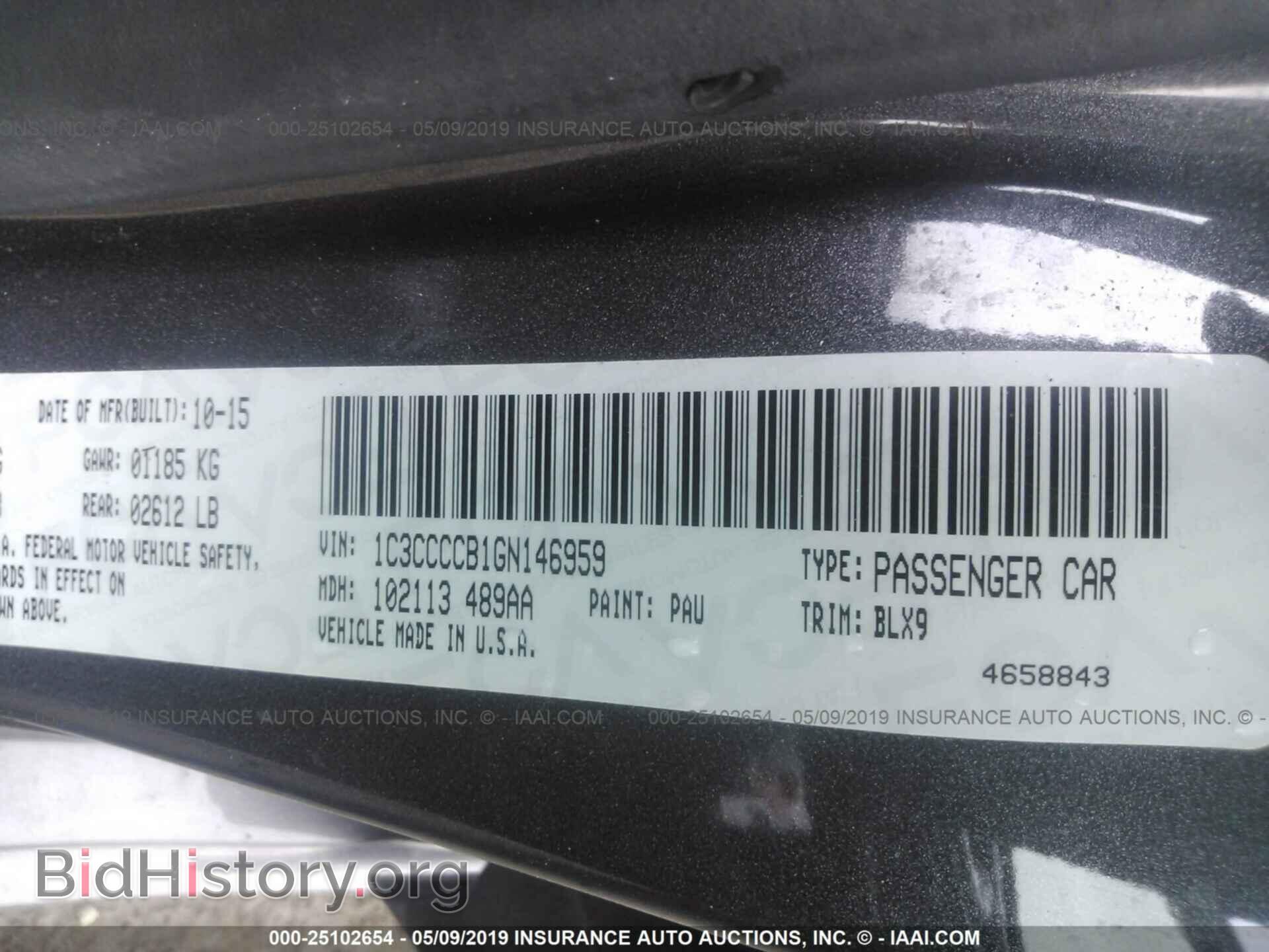2016 CHRYSLER 200 - VIN: 1C3CCCCB1GN146959 - Фото 9