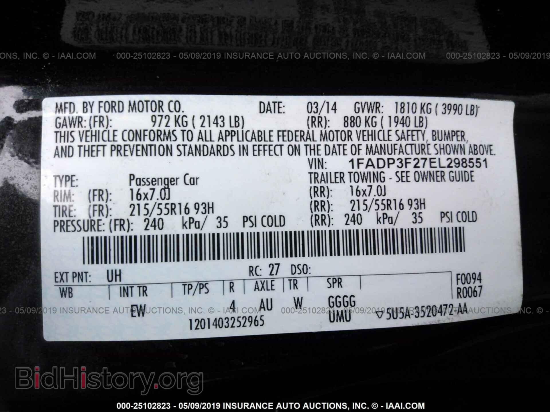 2014 FORD FOCUS - VIN: 1FADP3F27EL298551 - Photo 9