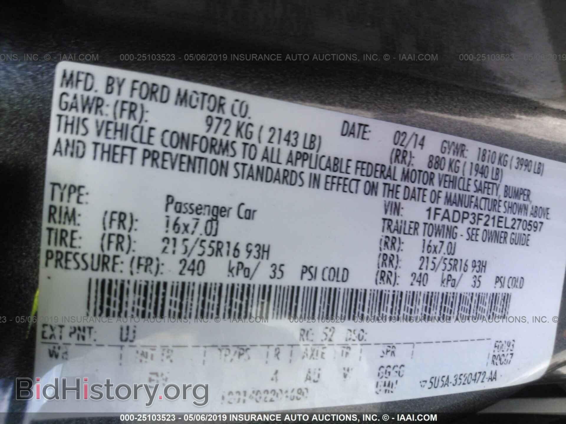 2014 FORD FOCUS - VIN: 1FADP3F21EL270597 - Photo 9