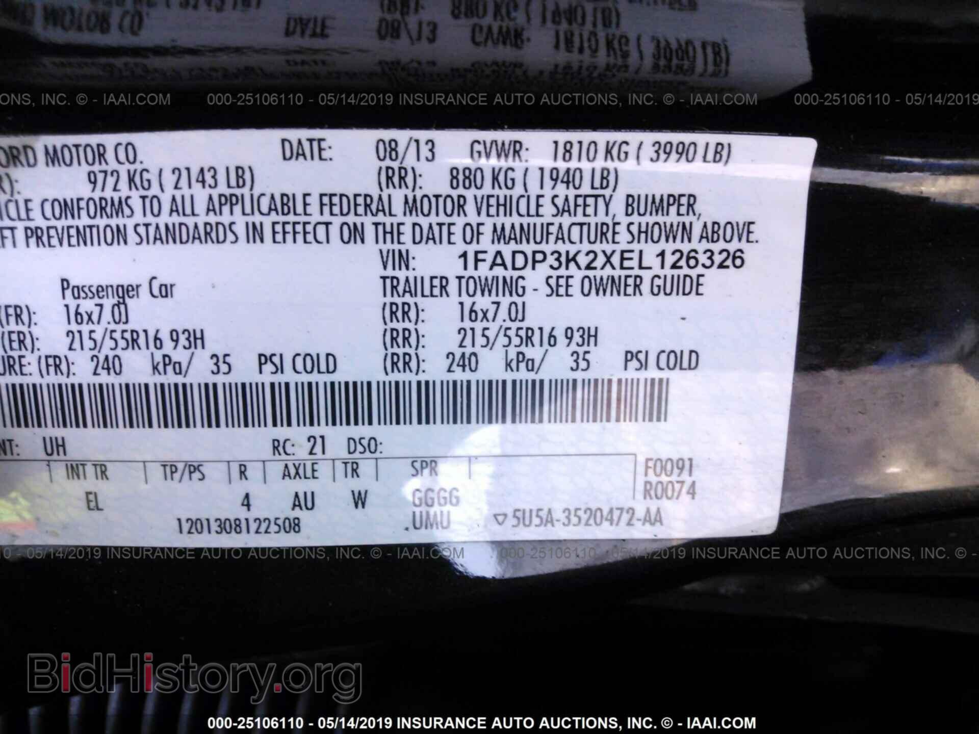 2014 FORD FOCUS - VIN: 1FADP3K2XEL126326 - Photo 9