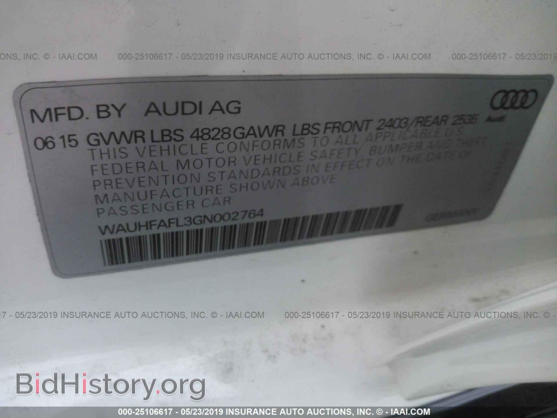 2016 AUDI A4 - VIN: WAUHFAFL3GN002764 - Фото 9