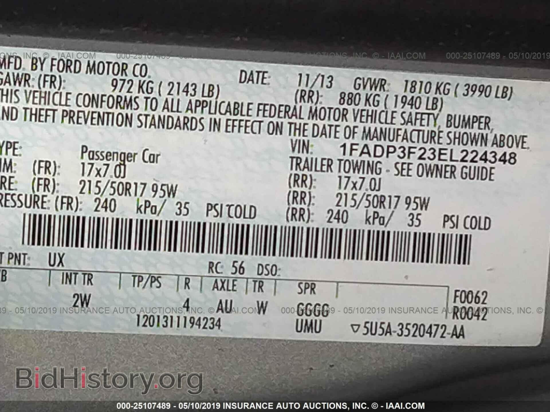 2014 FORD FOCUS - VIN: 1FADP3F23EL224348 - Photo 9