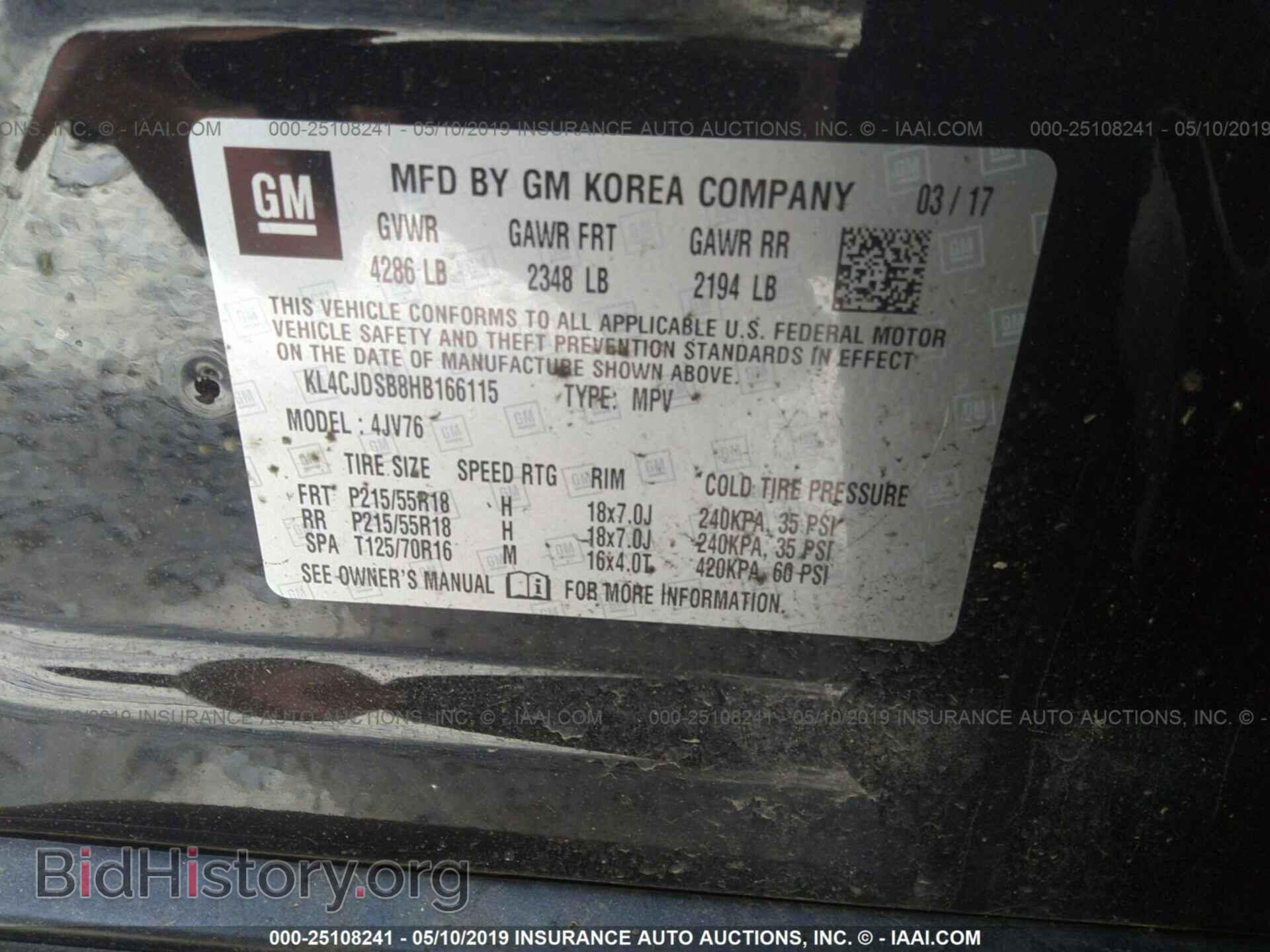 2017 BUICK ENCORE - VIN: KL4CJDSB8HB166115 - Photo 9