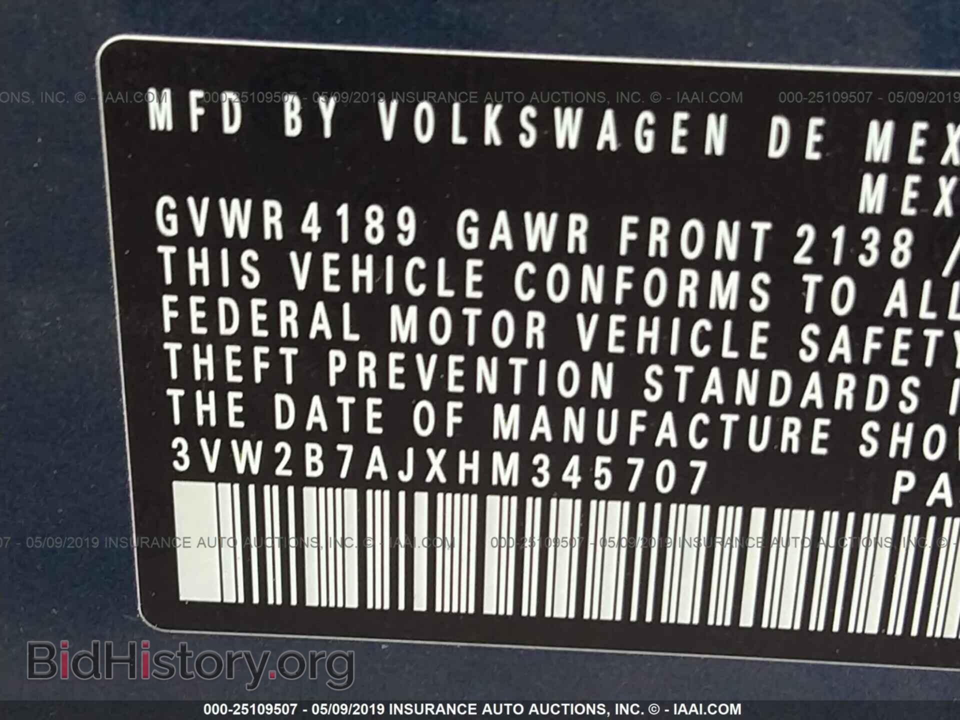 2017 VOLKSWAGEN JETTA - VIN: 3VW2B7AJXHM345707 - Фото 9