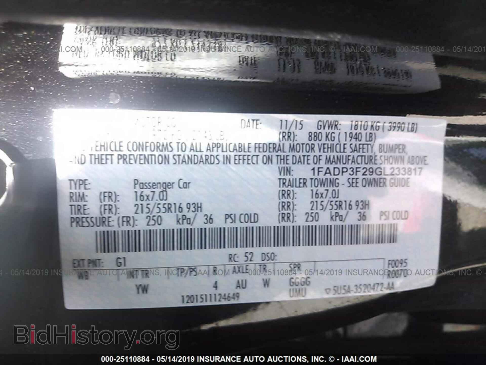 2016 FORD FOCUS - VIN: 1FADP3F29GL233817 - Фото 9
