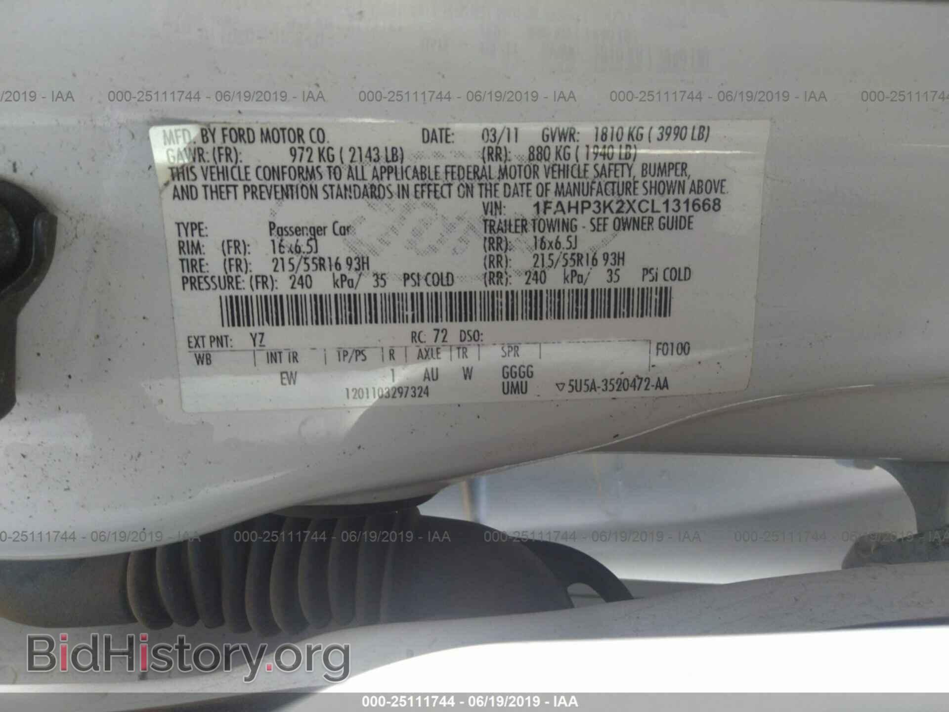 2012 FORD FOCUS - VIN: 1FAHP3K2XCL131668 - Фото 9
