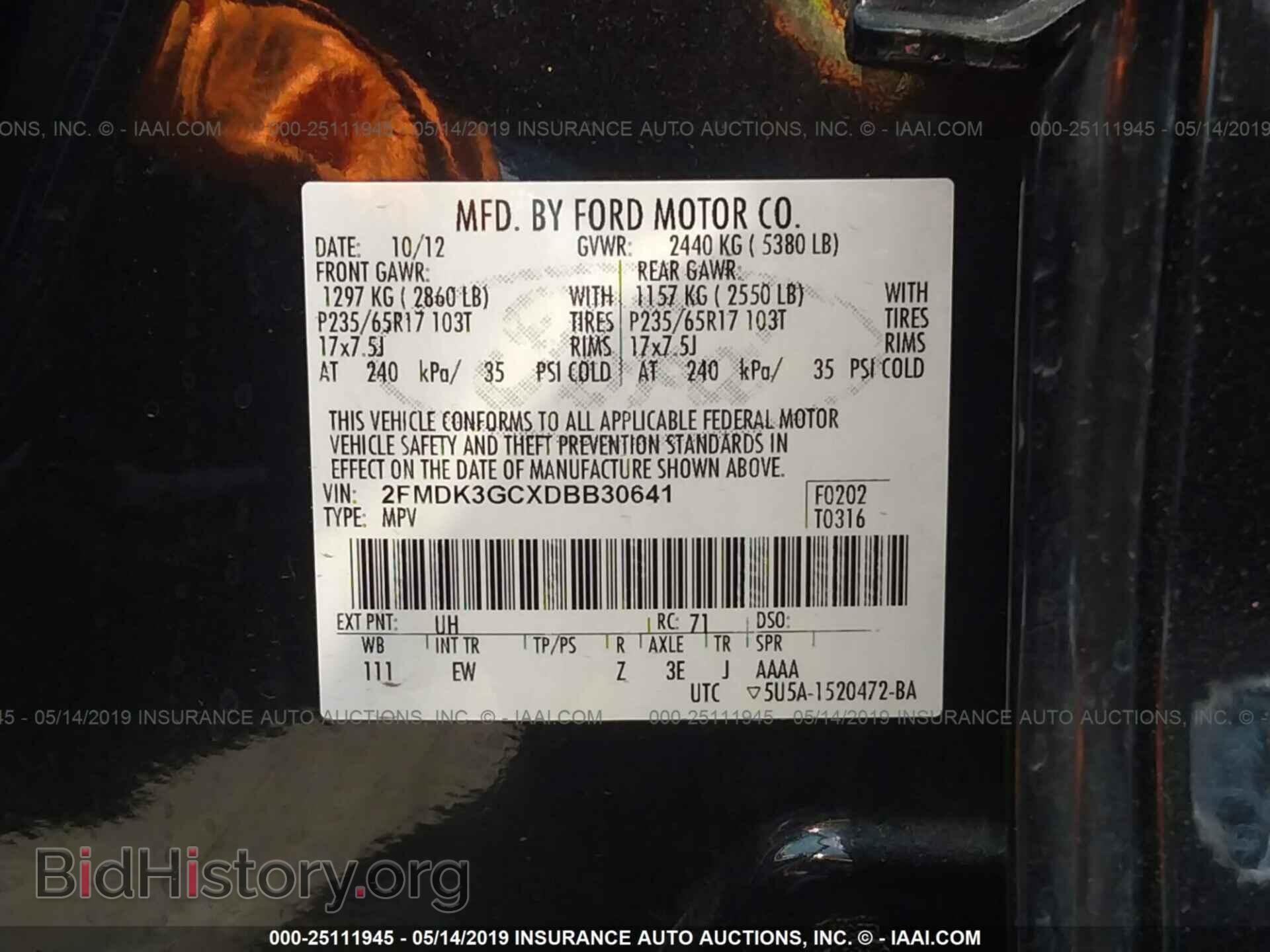 2013 FORD EDGE - VIN: 2FMDK3GCXDBB30641 - Photo 9