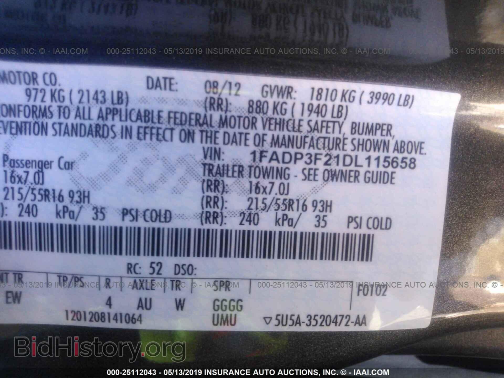 2013 FORD FOCUS - VIN: 1FADP3F21DL115658 - Photo 9