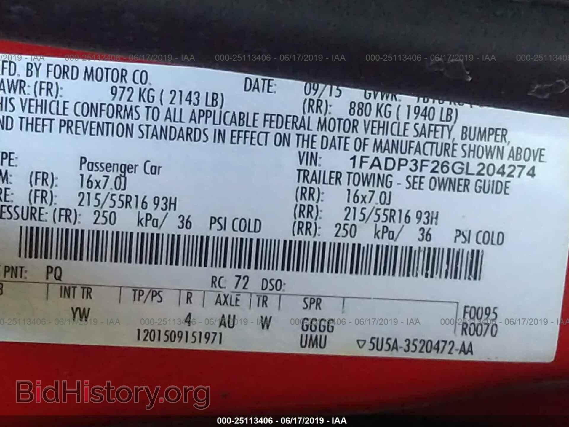 2016 FORD FOCUS - VIN: 1FADP3F26GL204274 - Photo 9
