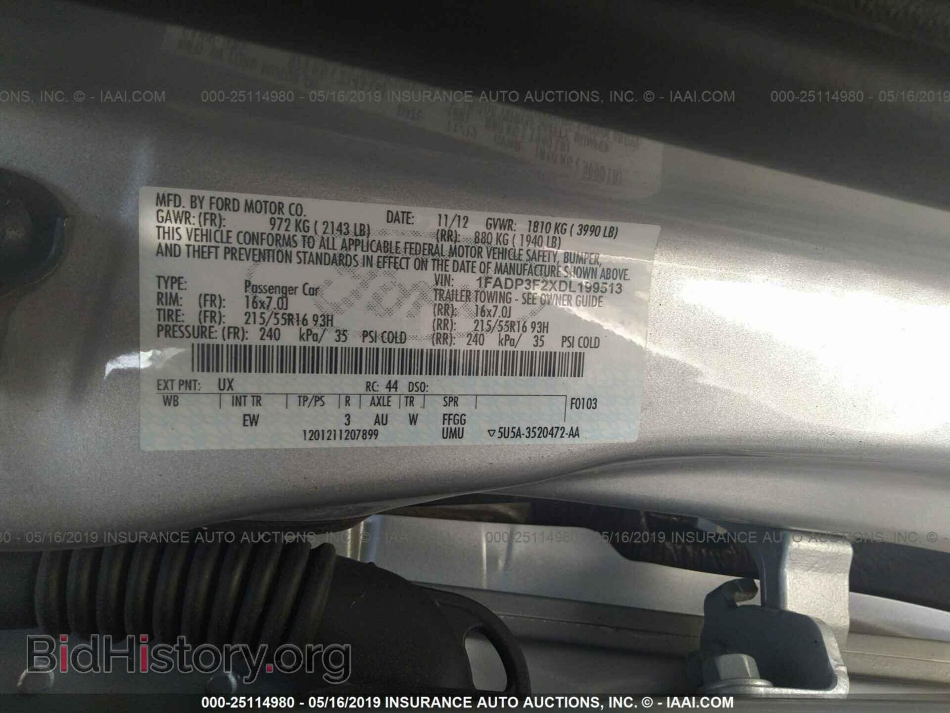 2013 FORD FOCUS - VIN: 1FADP3F2XDL199513 - Photo 9