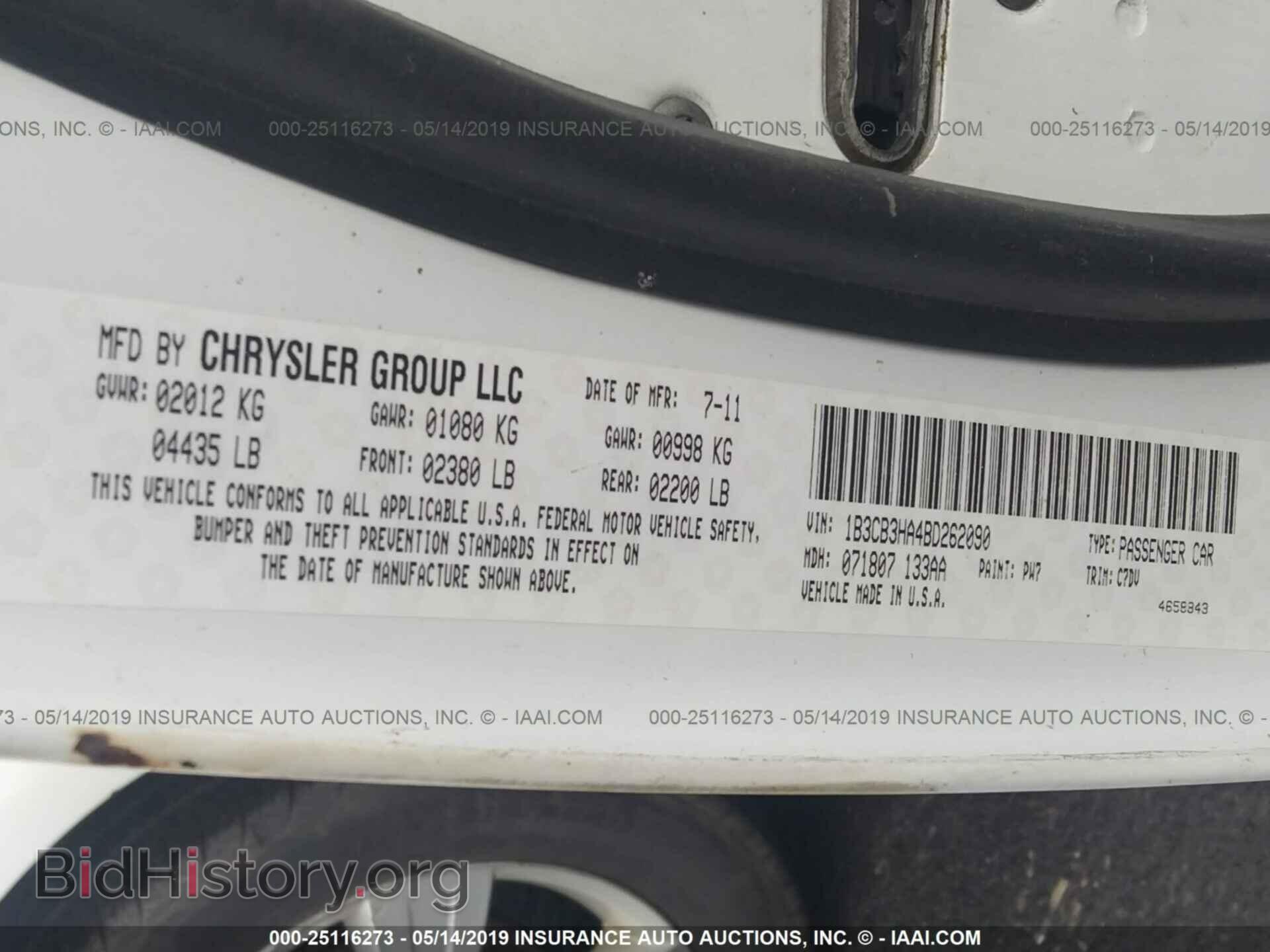 2011 DODGE CALIBER - VIN: 1B3CB3HA4BD262090 - Photo 9
