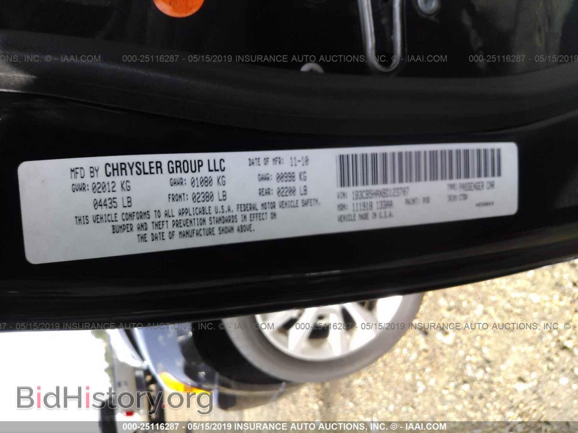 2011 DODGE CALIBER - VIN: 1B3CB5HAXBD123707 - Фото 9