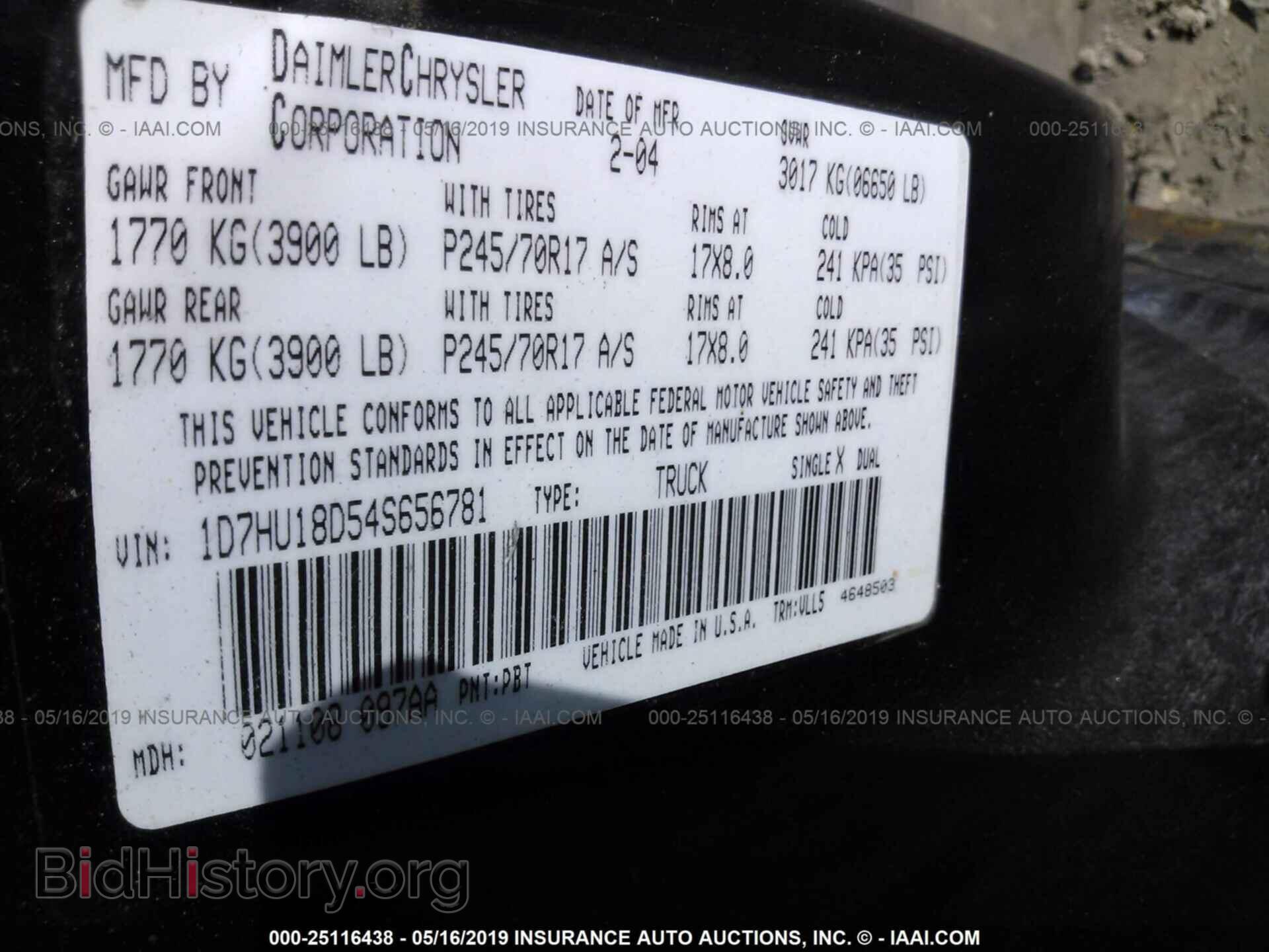 2004 DODGE RAM 1500 - VIN: 1D7HU18D54S656781 - Photo 9