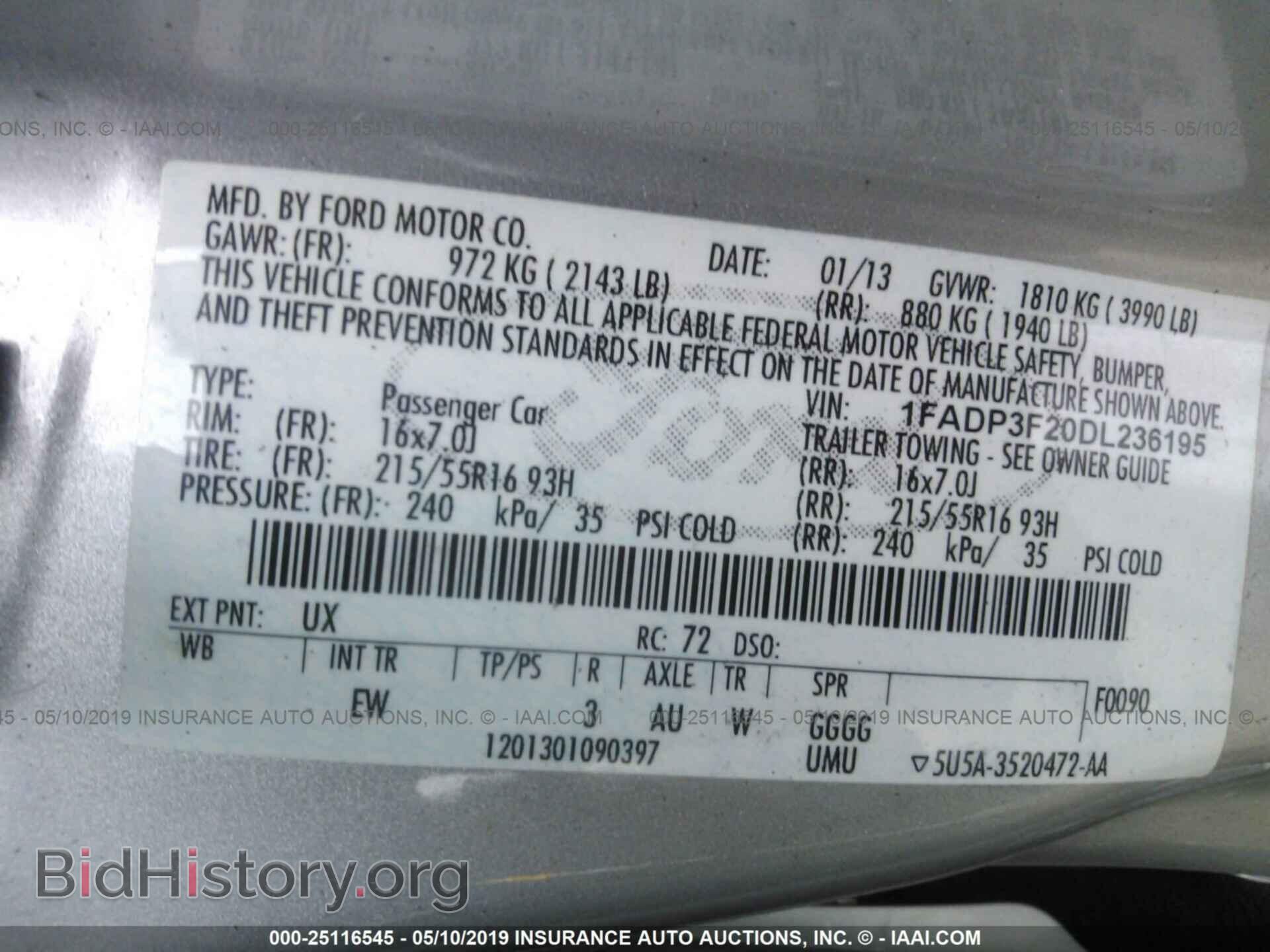 2013 FORD FOCUS - VIN: 1FADP3F20DL236195 - Photo 9