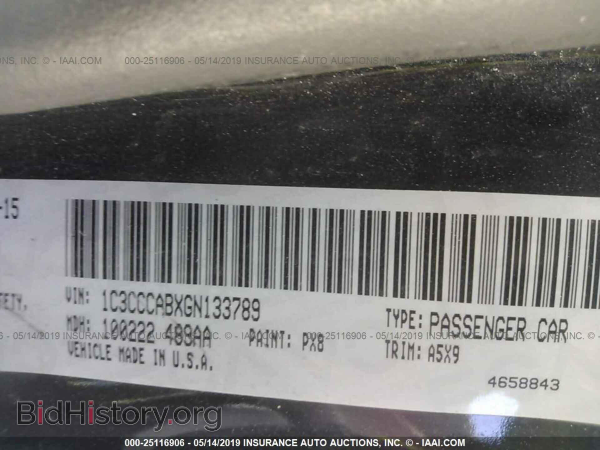 2016 CHRYSLER 200 - VIN: 1C3CCCABXGN133789 - Фото 9